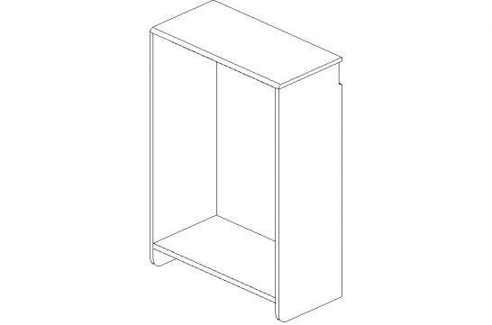 White 30" Double Hang Half Cabinet